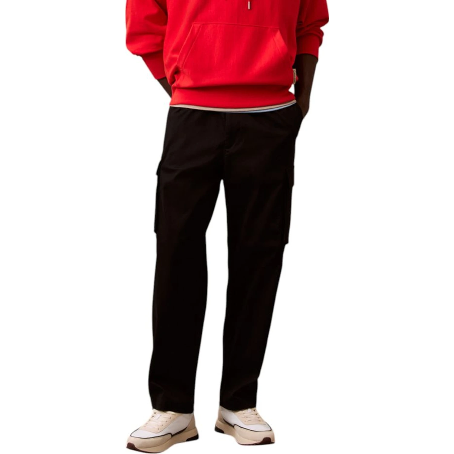 Black Cotton Cargo Pants
