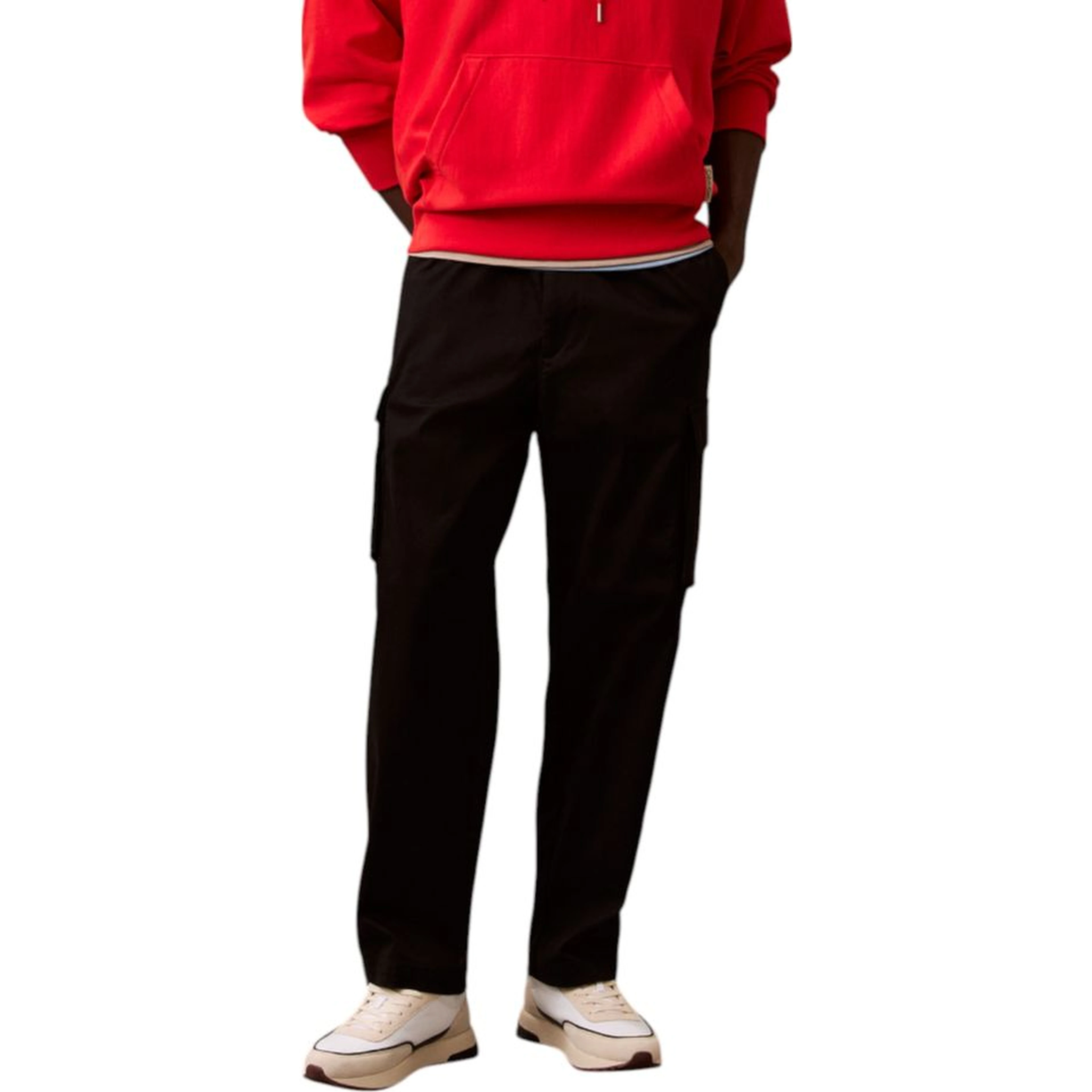 Black Cotton Cargo Pants
