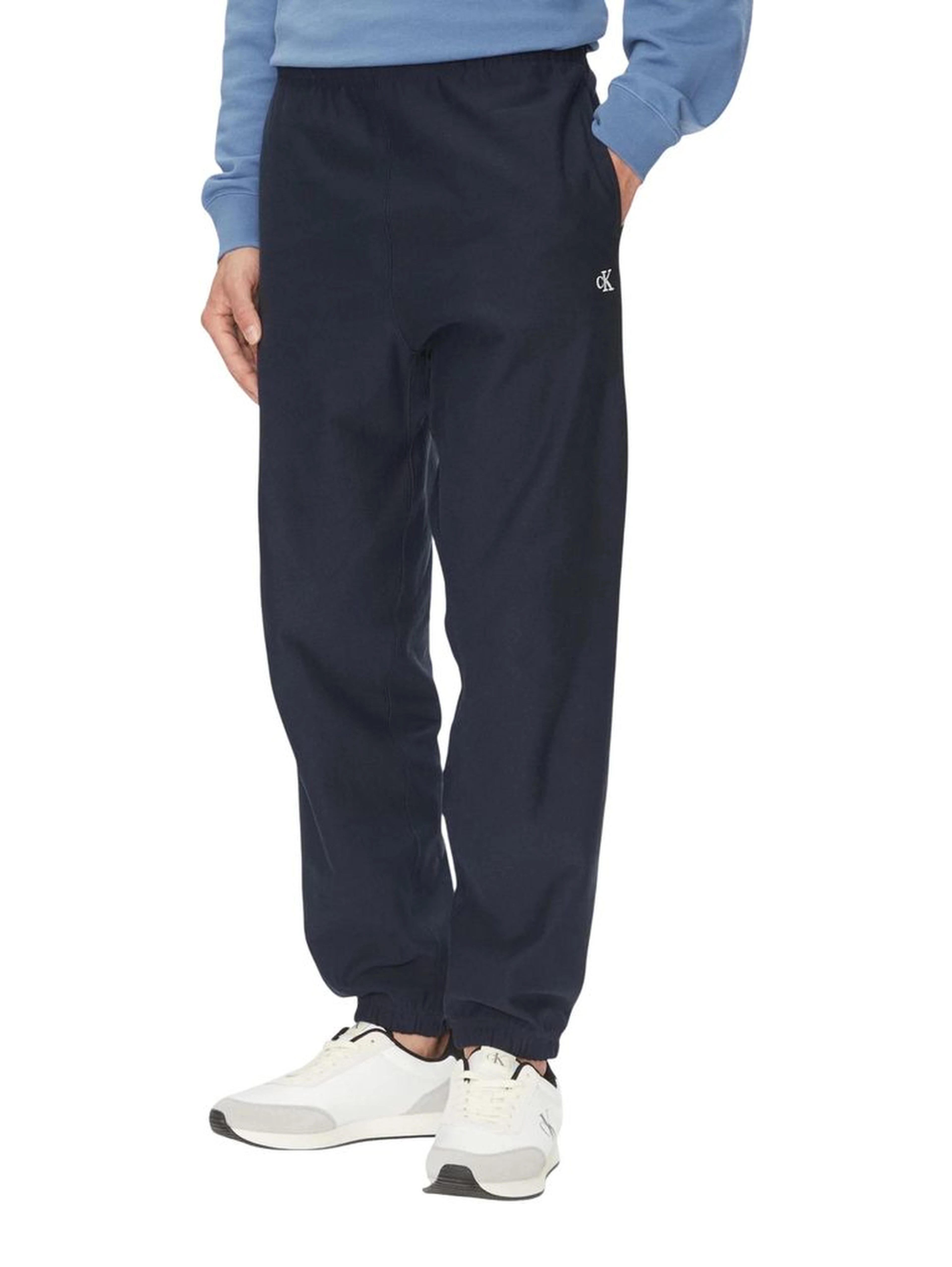 Blue Cotton Joggers (Workout Pants)