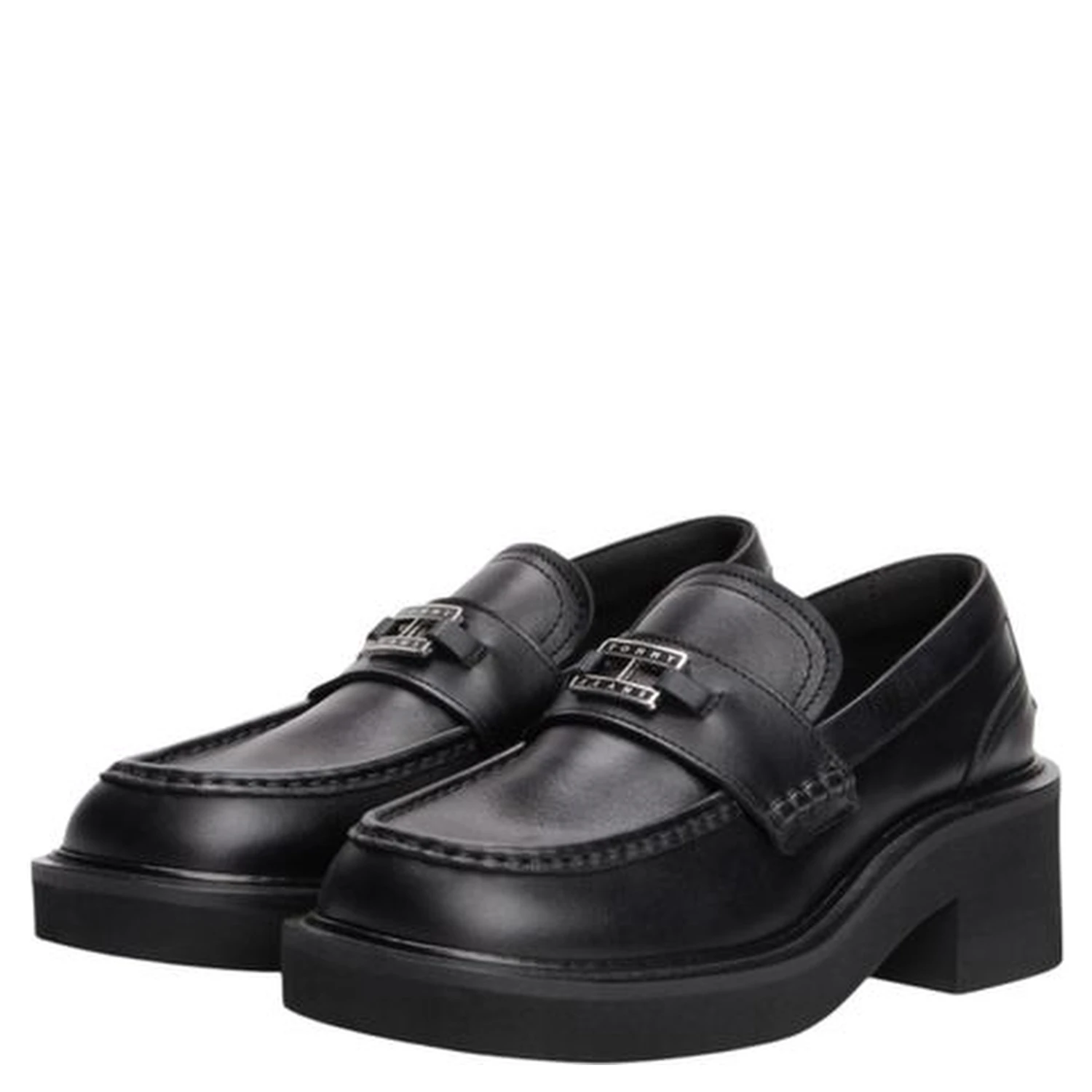 Black Leather Pumps