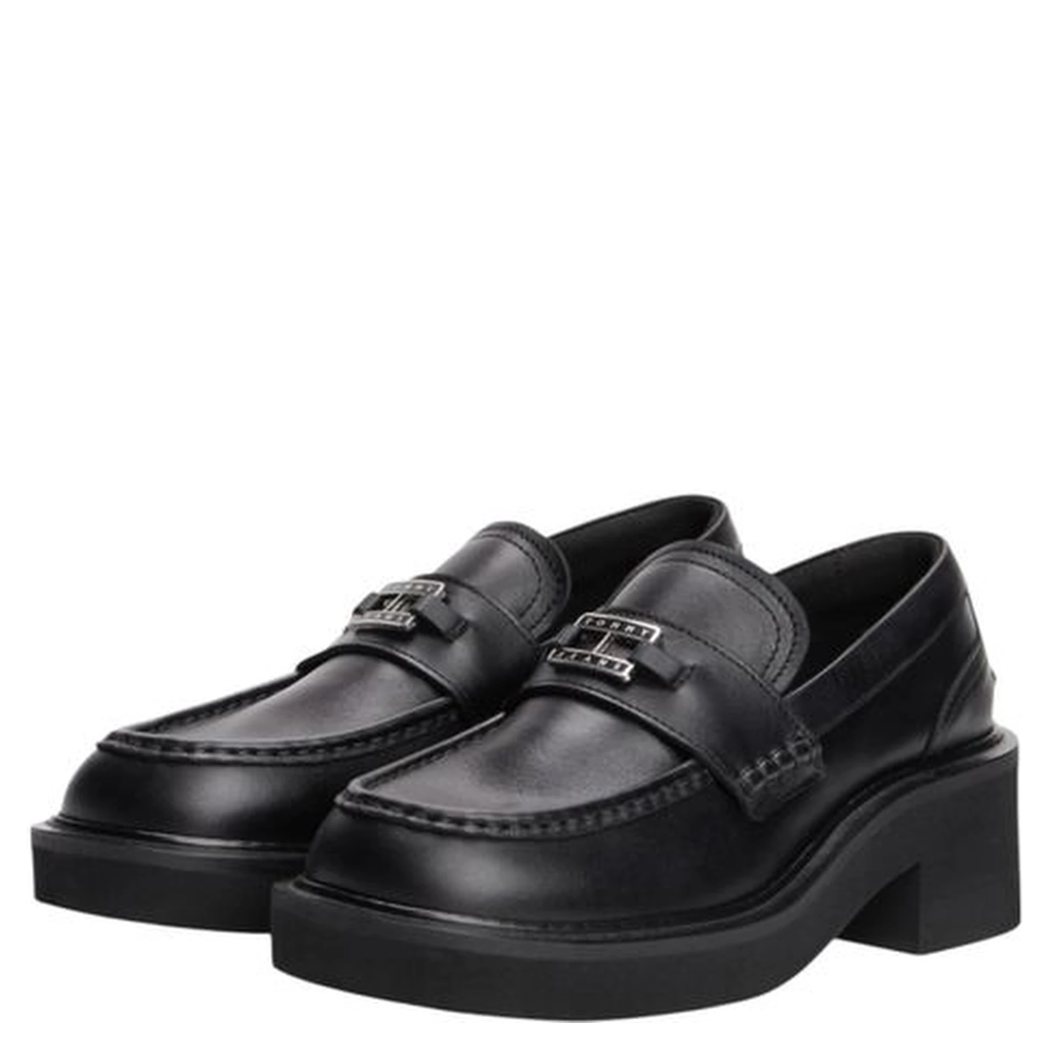 Black Leather Pumps