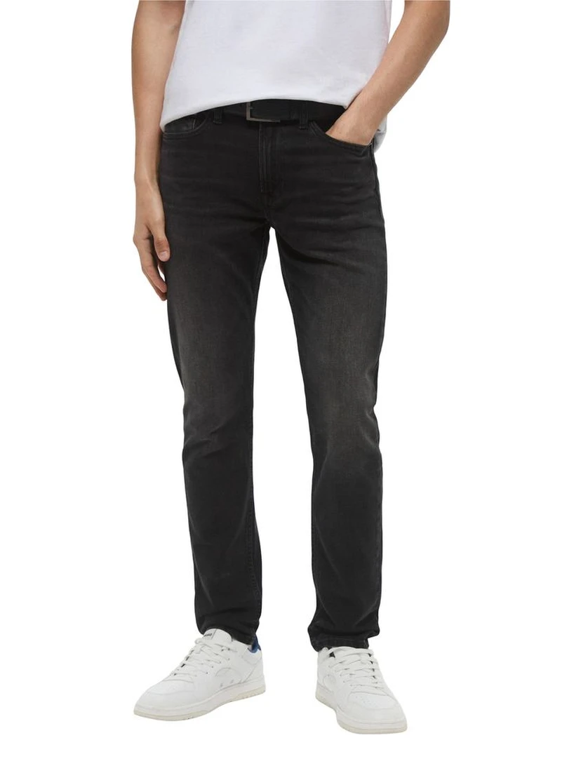 Black Cotton Skinny Jeans