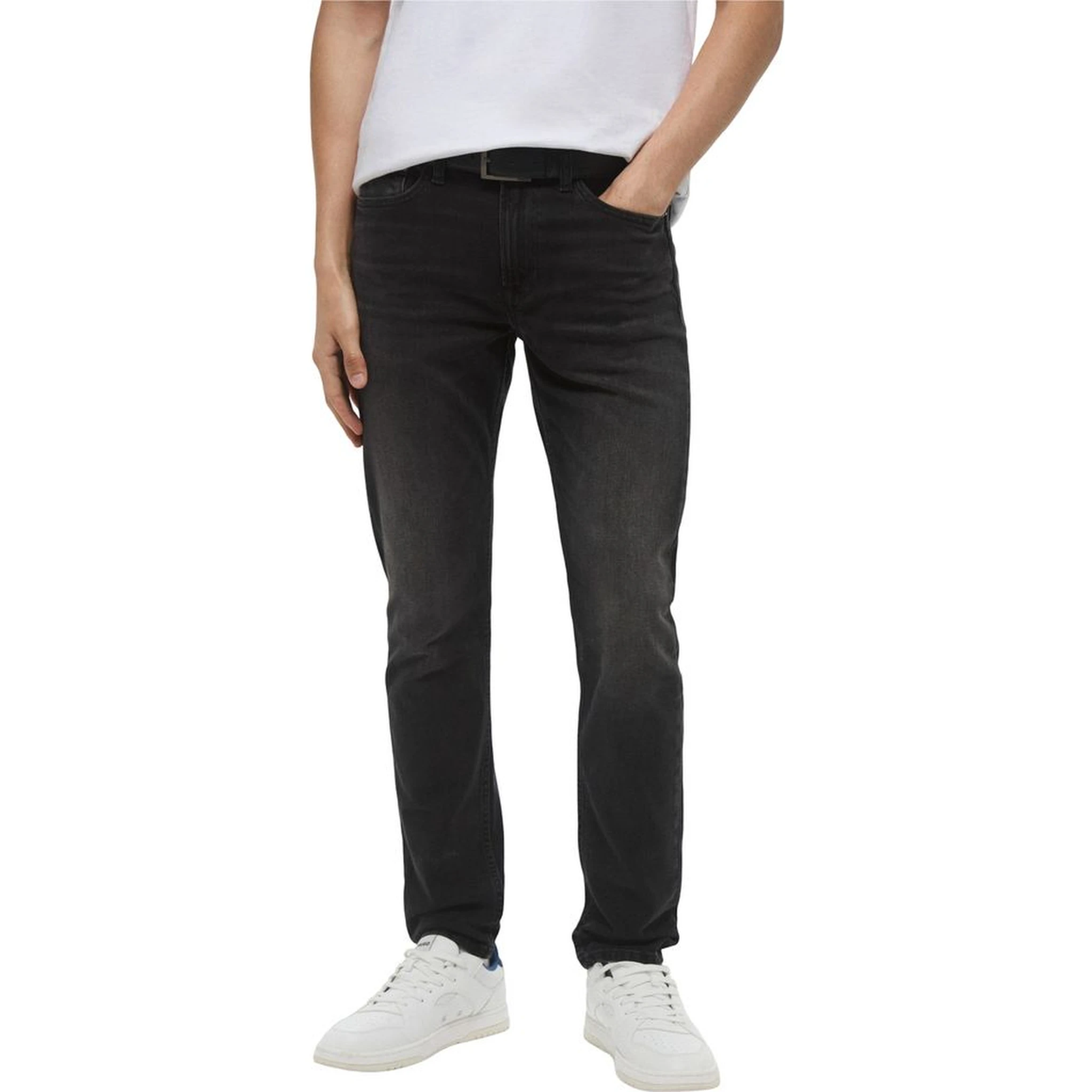 Black Cotton Skinny Jeans