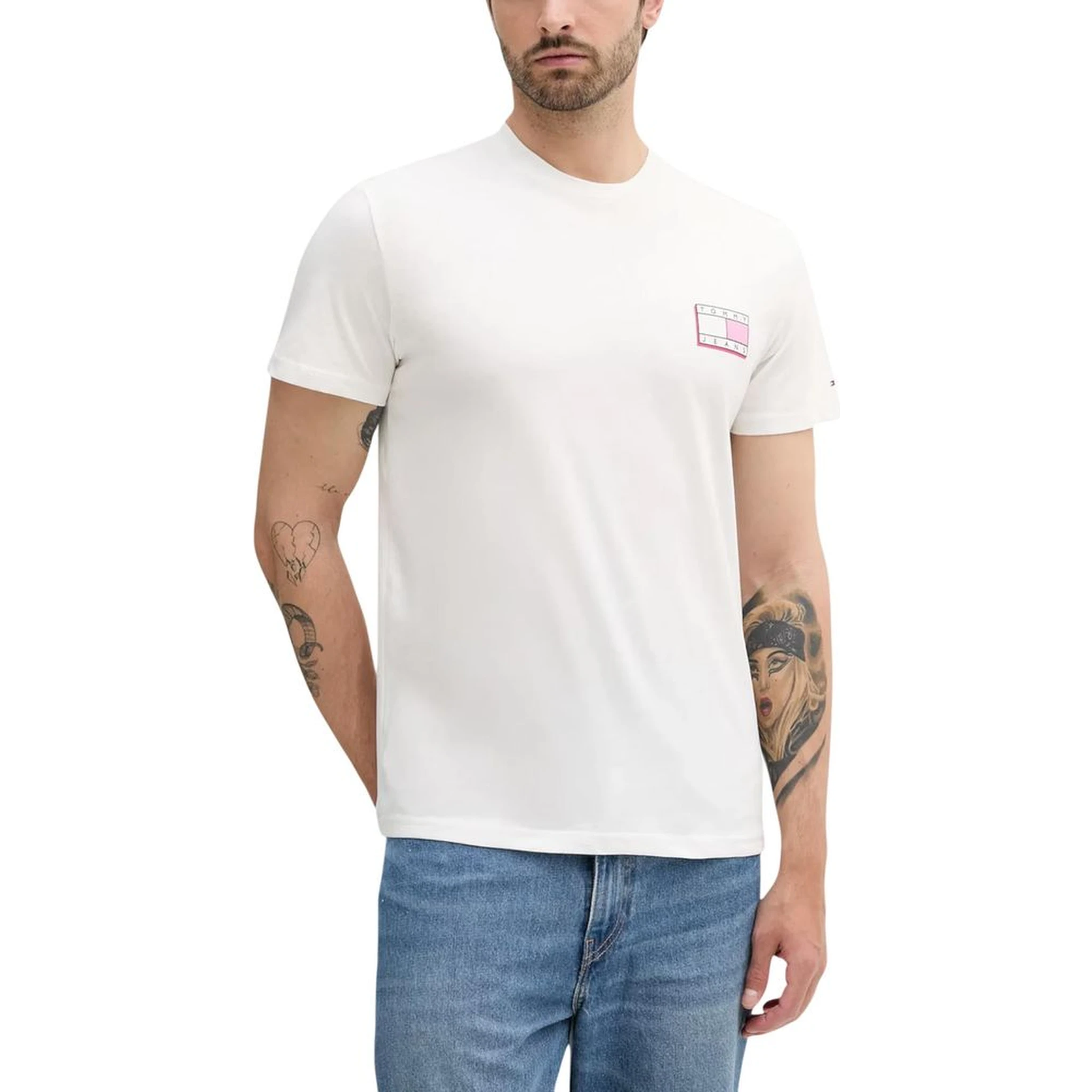 Cream Recycled Cotton T-Shirt