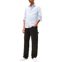 Black Organic Cotton Casual Pants