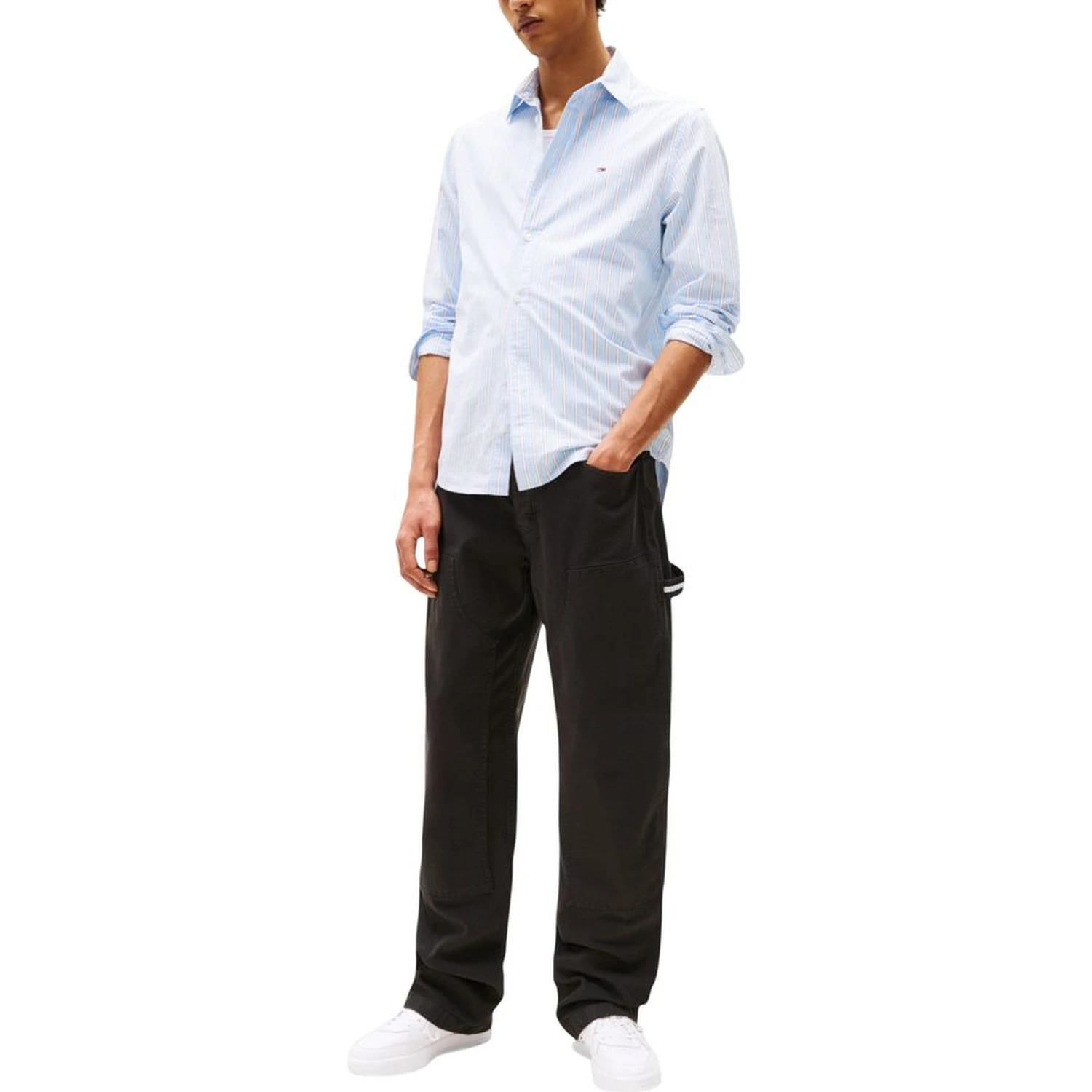 Black Organic Cotton Casual Pants