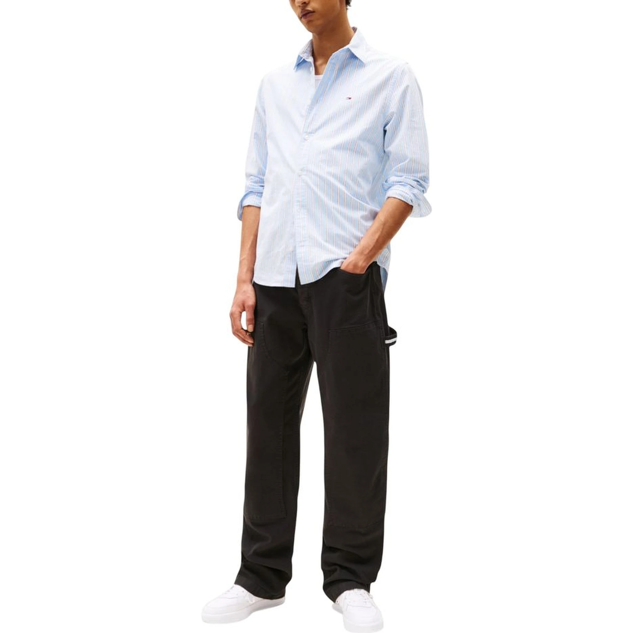 Black Organic Cotton Casual Pants