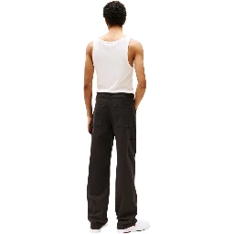 Black Organic Cotton Casual Pants