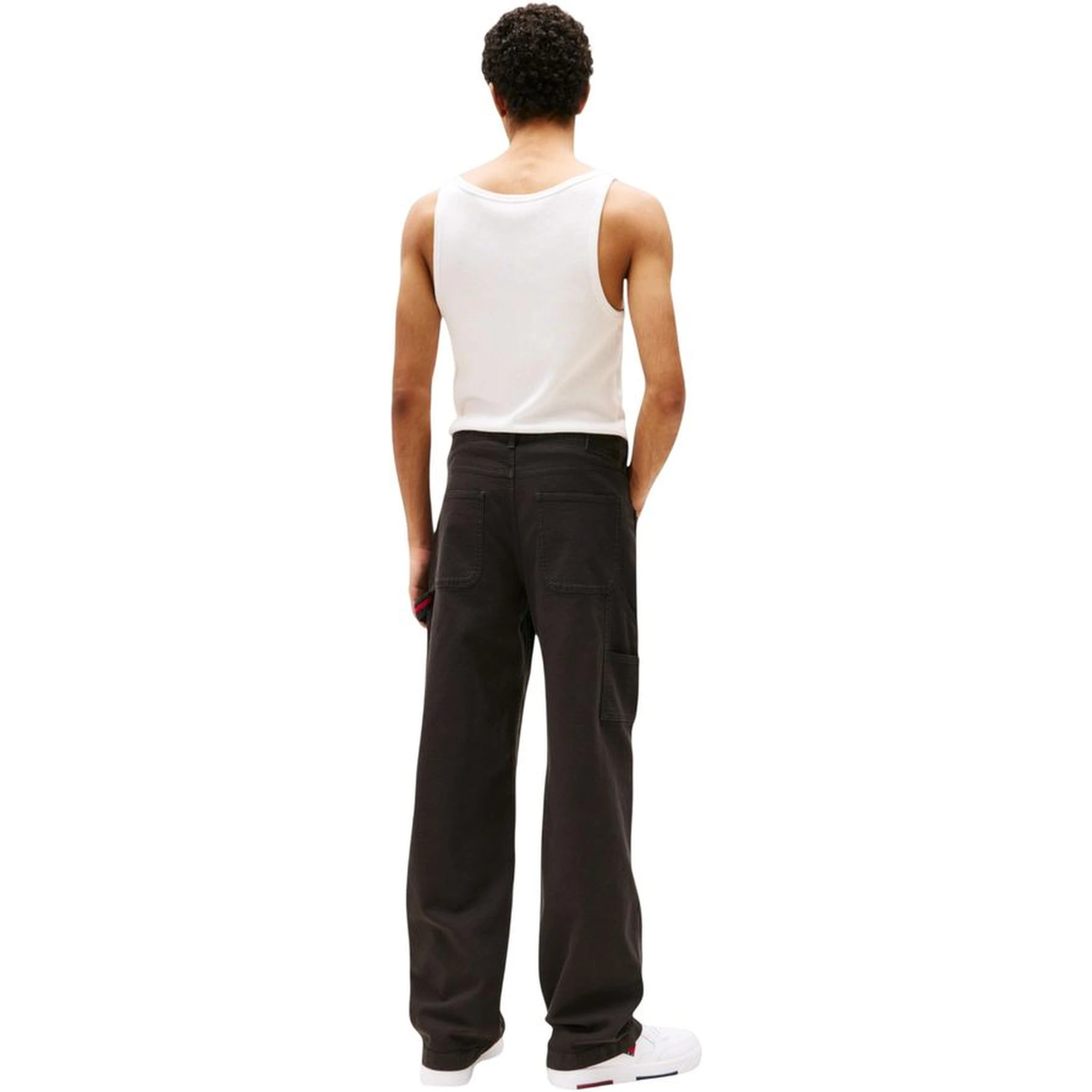 Black Organic Cotton Casual Pants