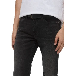 Black Cotton Skinny Jeans