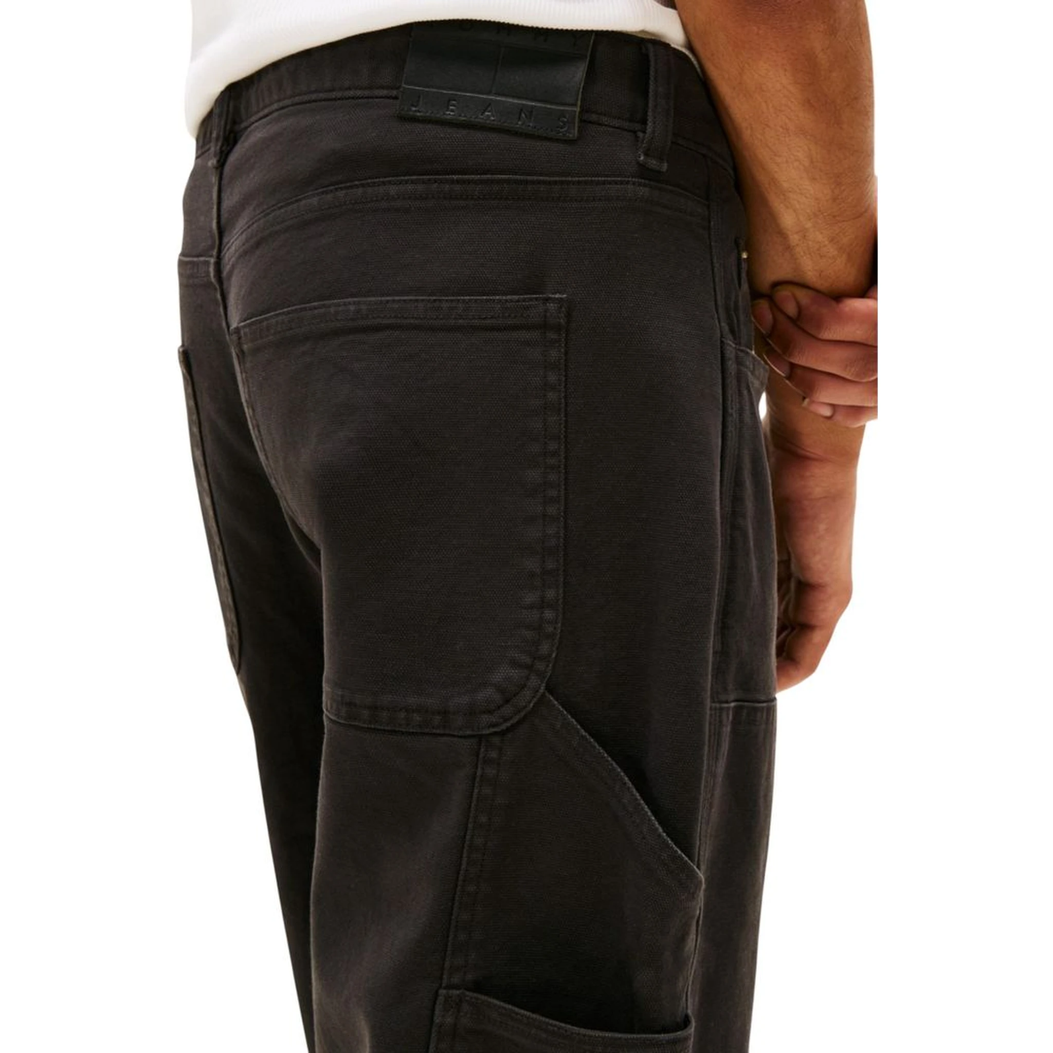 Black Organic Cotton Casual Pants