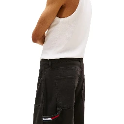 Black Organic Cotton Casual Pants