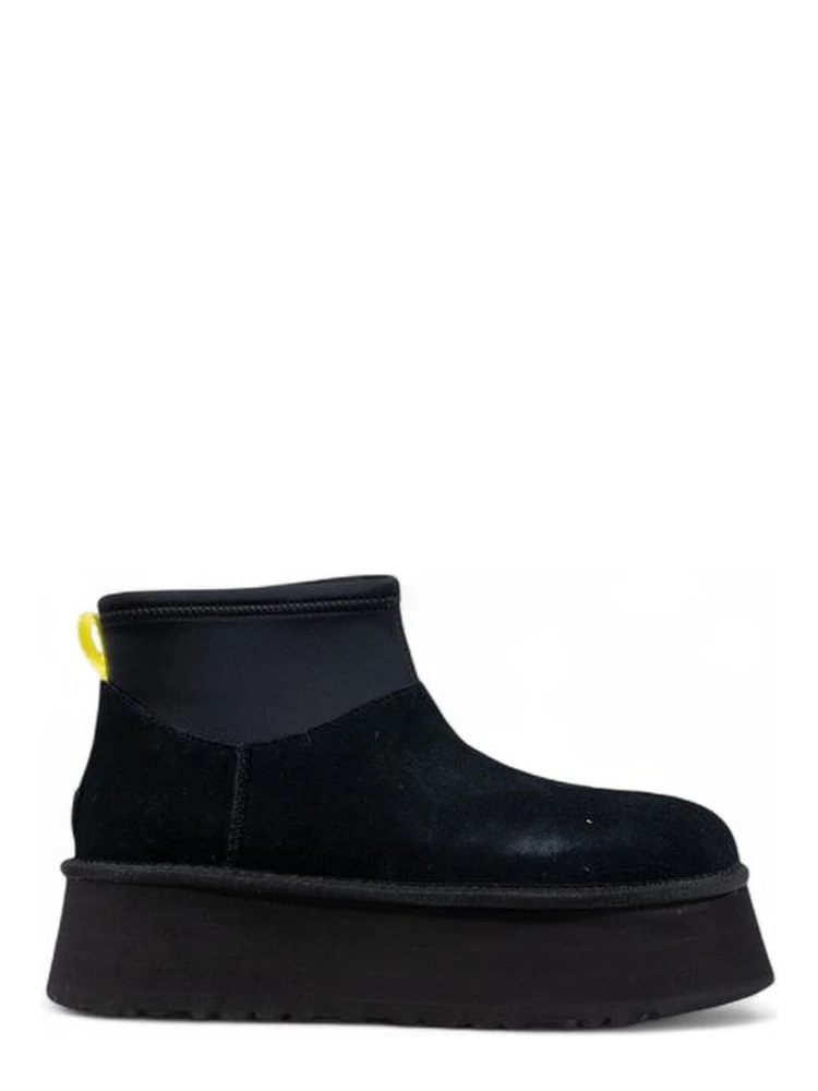 Black Suede Leather Ankle Boots