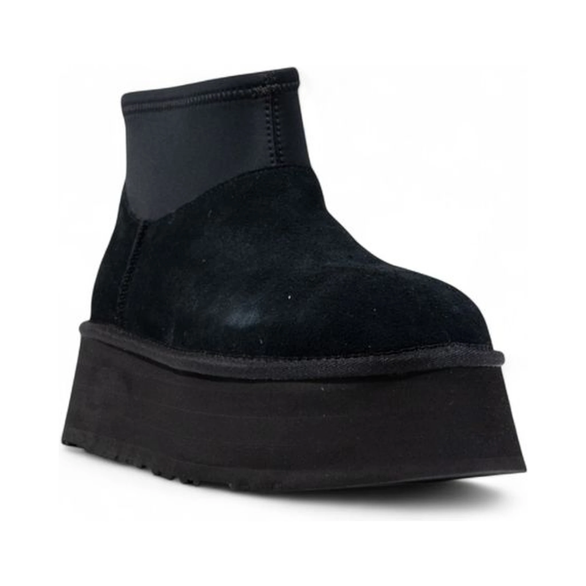Black Suede Leather Ankle Boots
