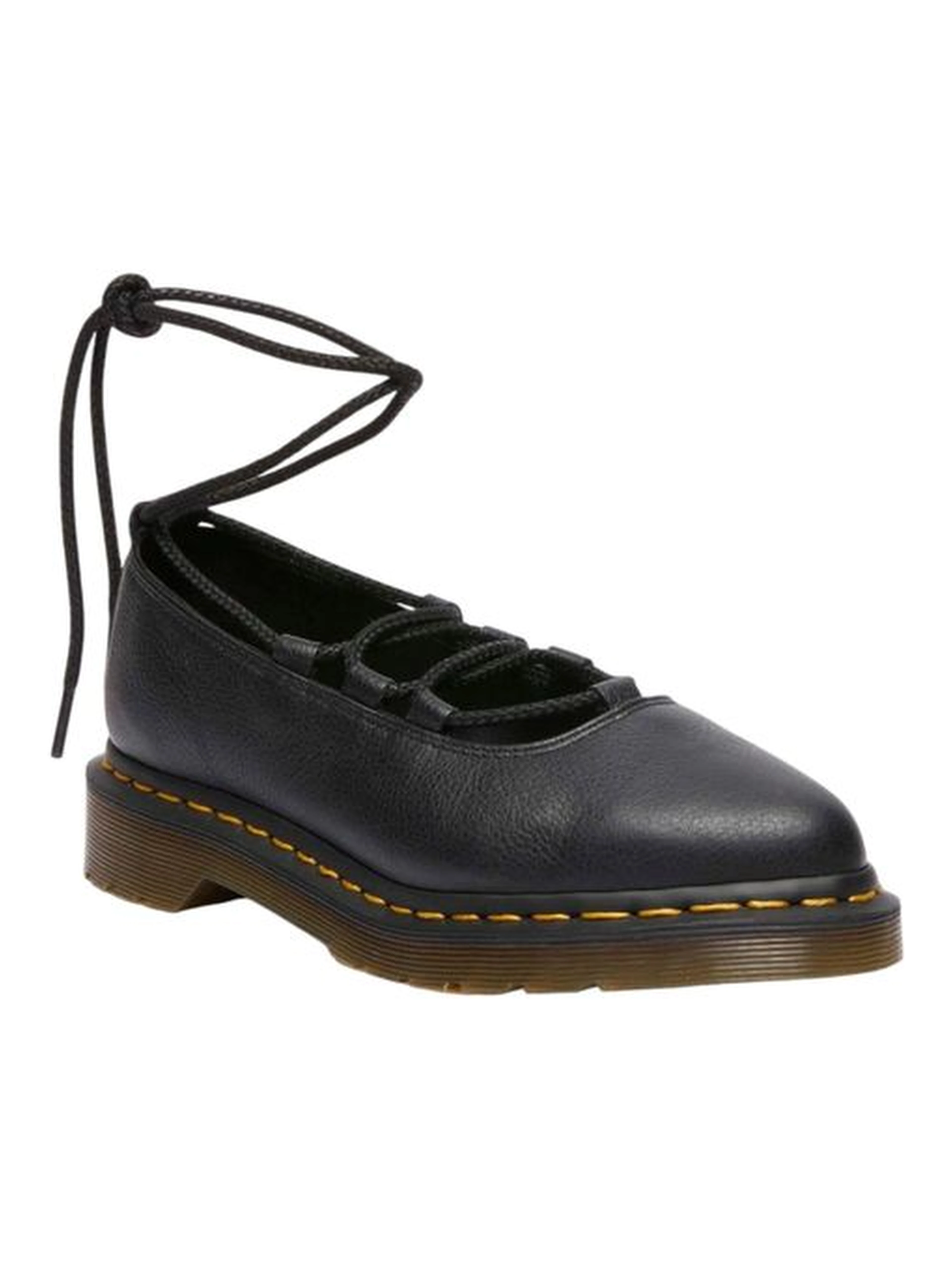 Black Leather Platform Pumps