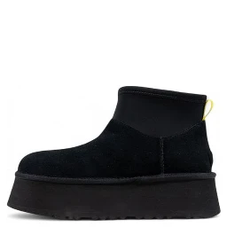 Black Suede Leather Ankle Boots