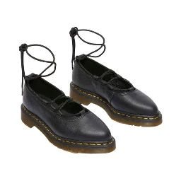 Black Leather Platform Pumps