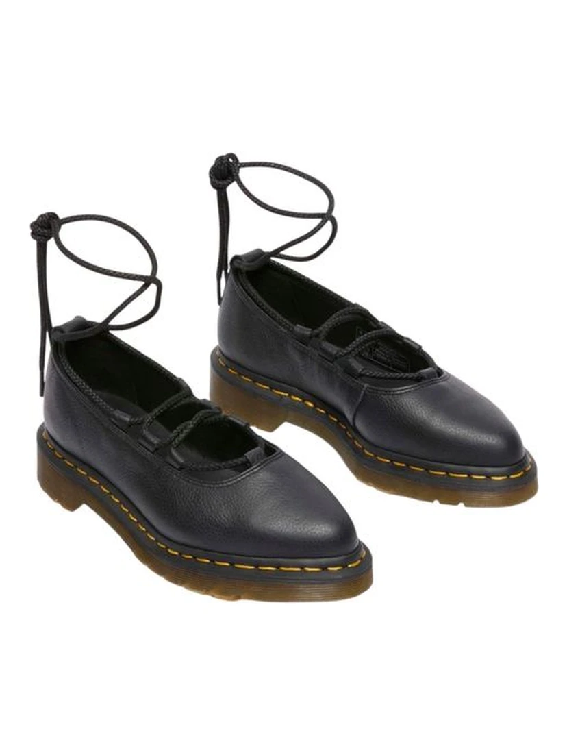 Black Leather Platform Pumps