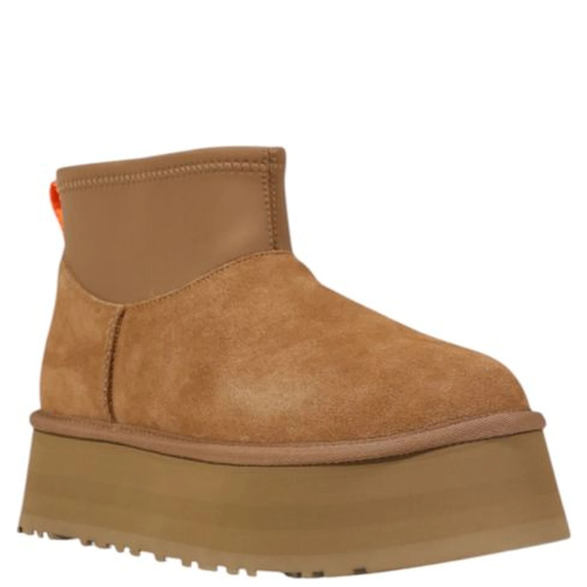 Beige Suede Leather Ankle Boots