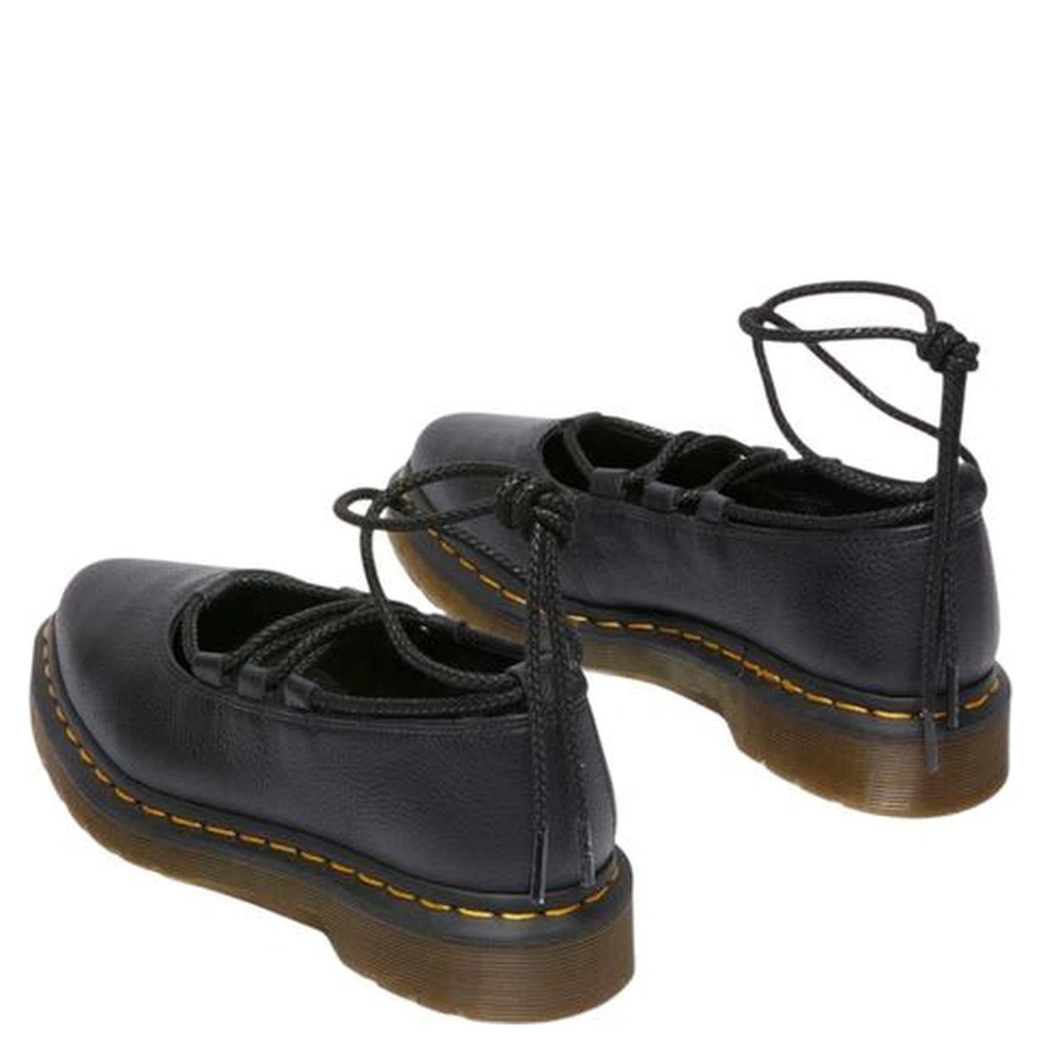 Black Leather Platform Pumps