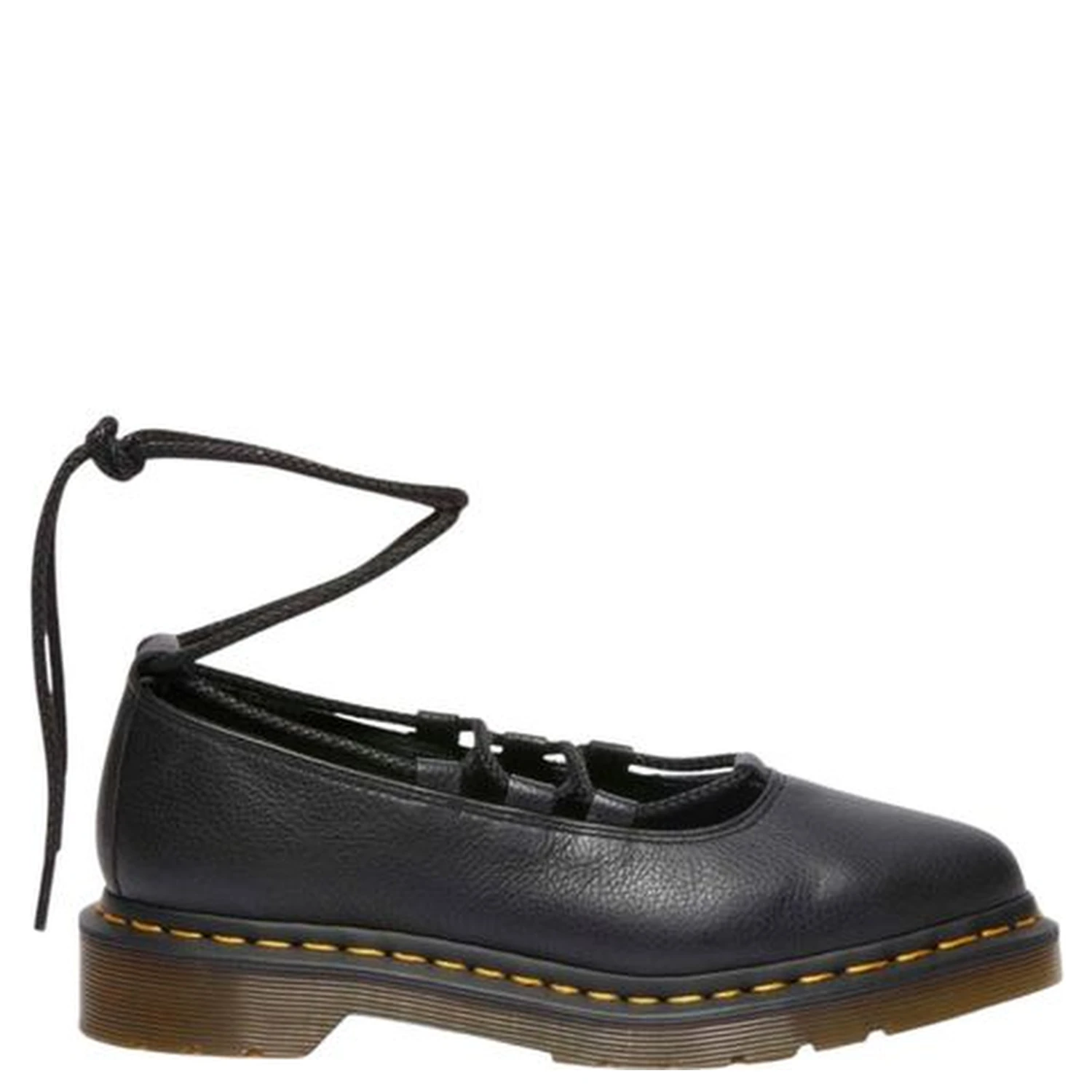 Black Leather Platform Pumps