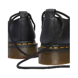 Black Leather Platform Pumps