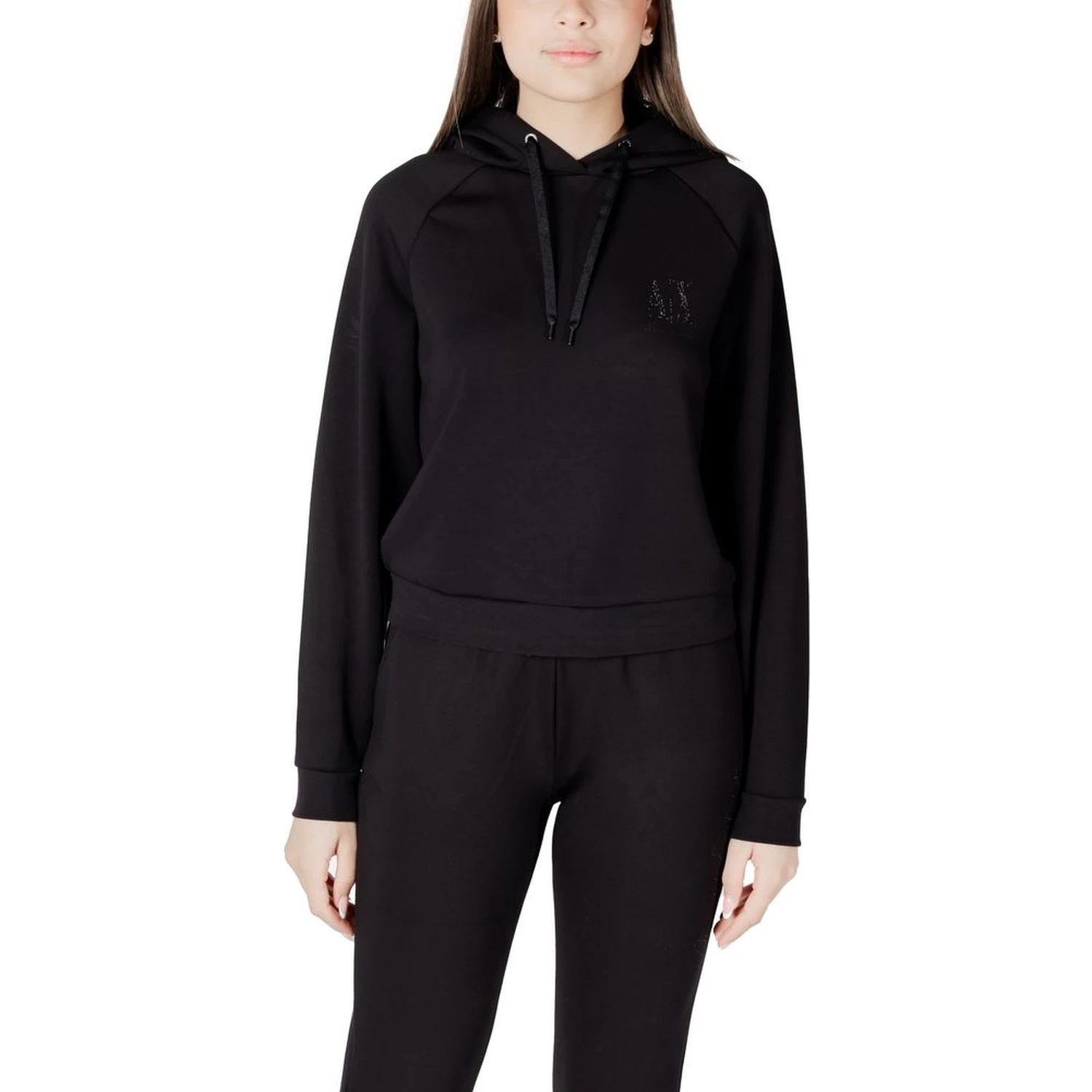 Black Viscose Hoodie