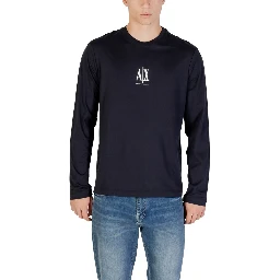 Blue Cotton Long Sleeve T-Shirt