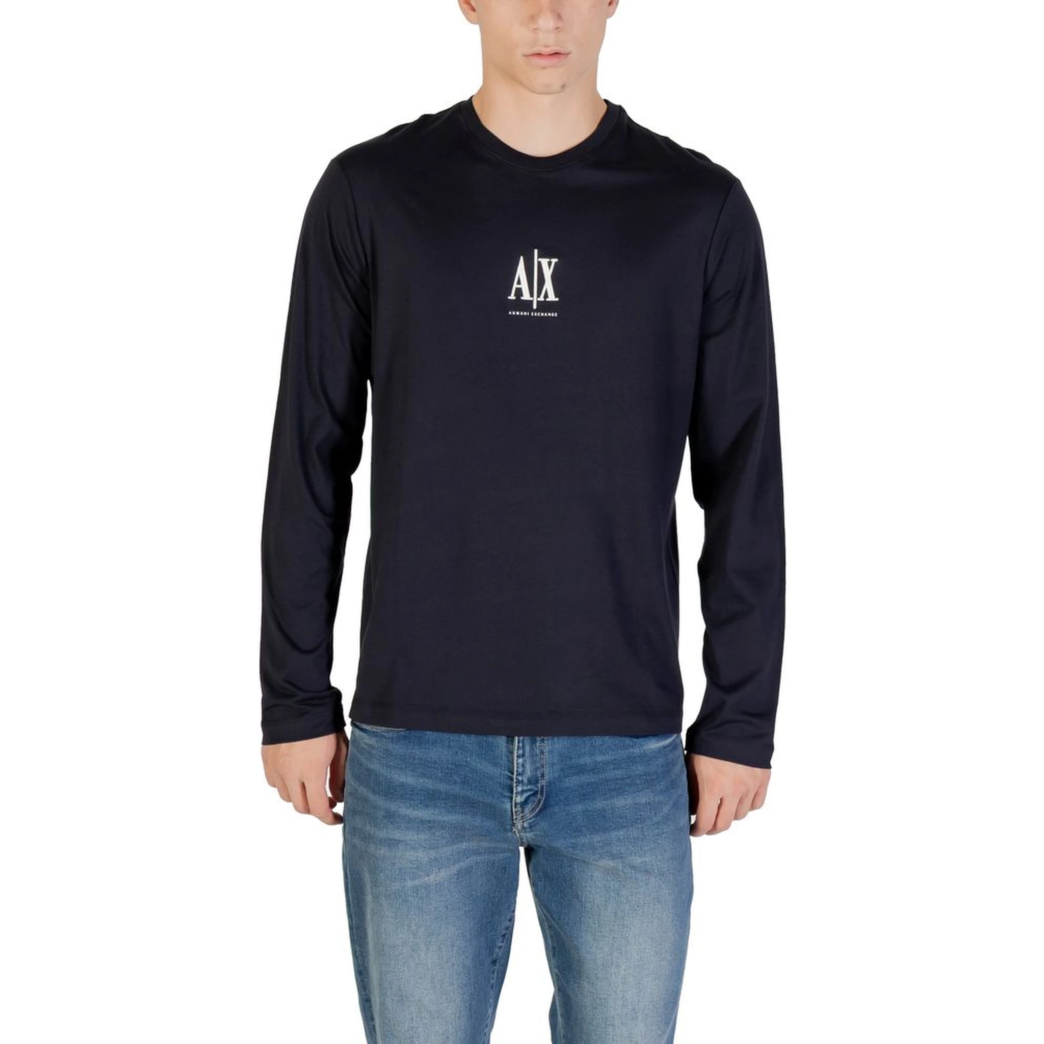 Blue Cotton Long Sleeve T-Shirt