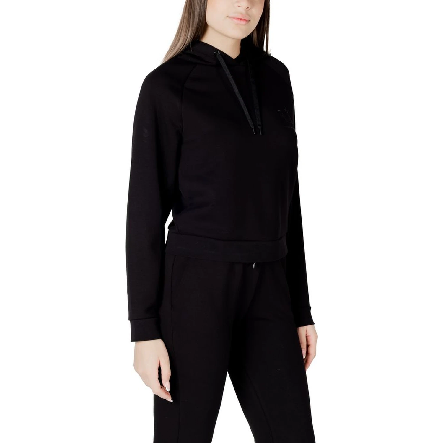 Black Viscose Hoodie