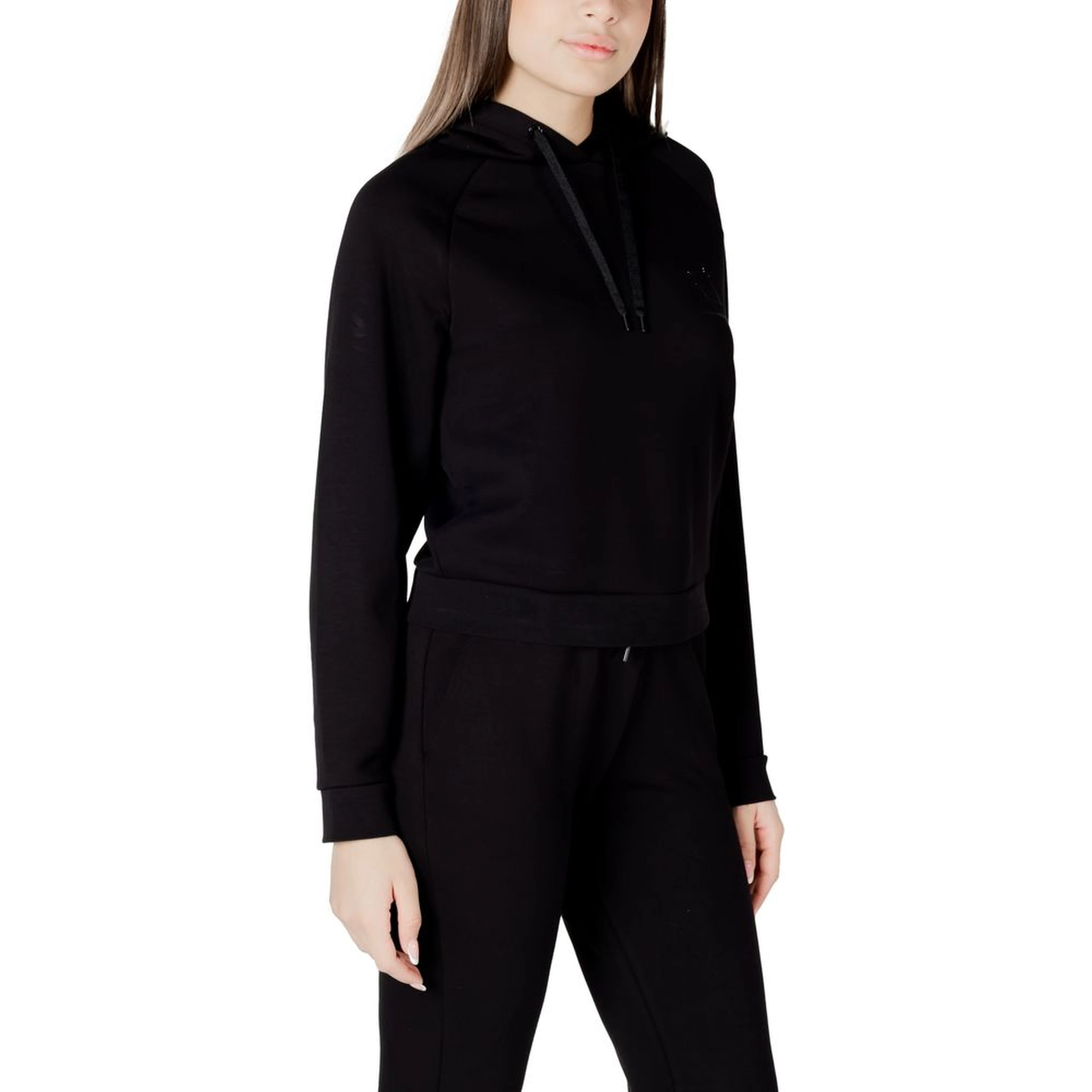 Black Viscose Hoodie