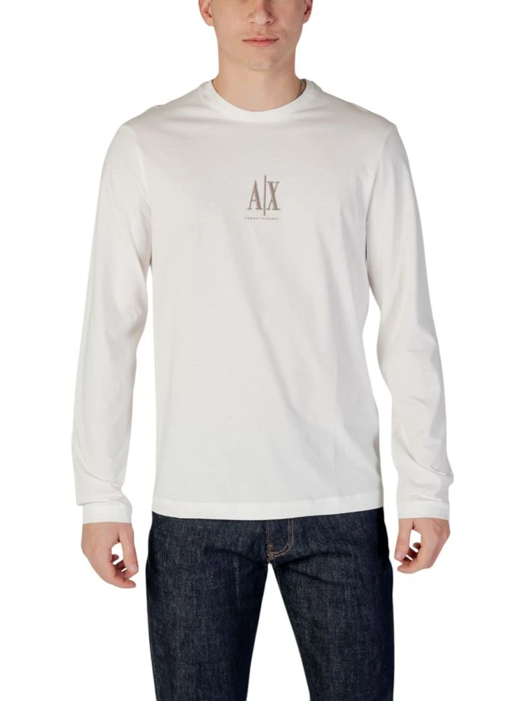 Cream Cotton Long Sleeve T-Shirt