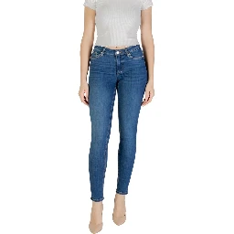 Blue Cotton Skinny Jeans