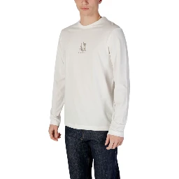 Cream Cotton Long Sleeve T-Shirt