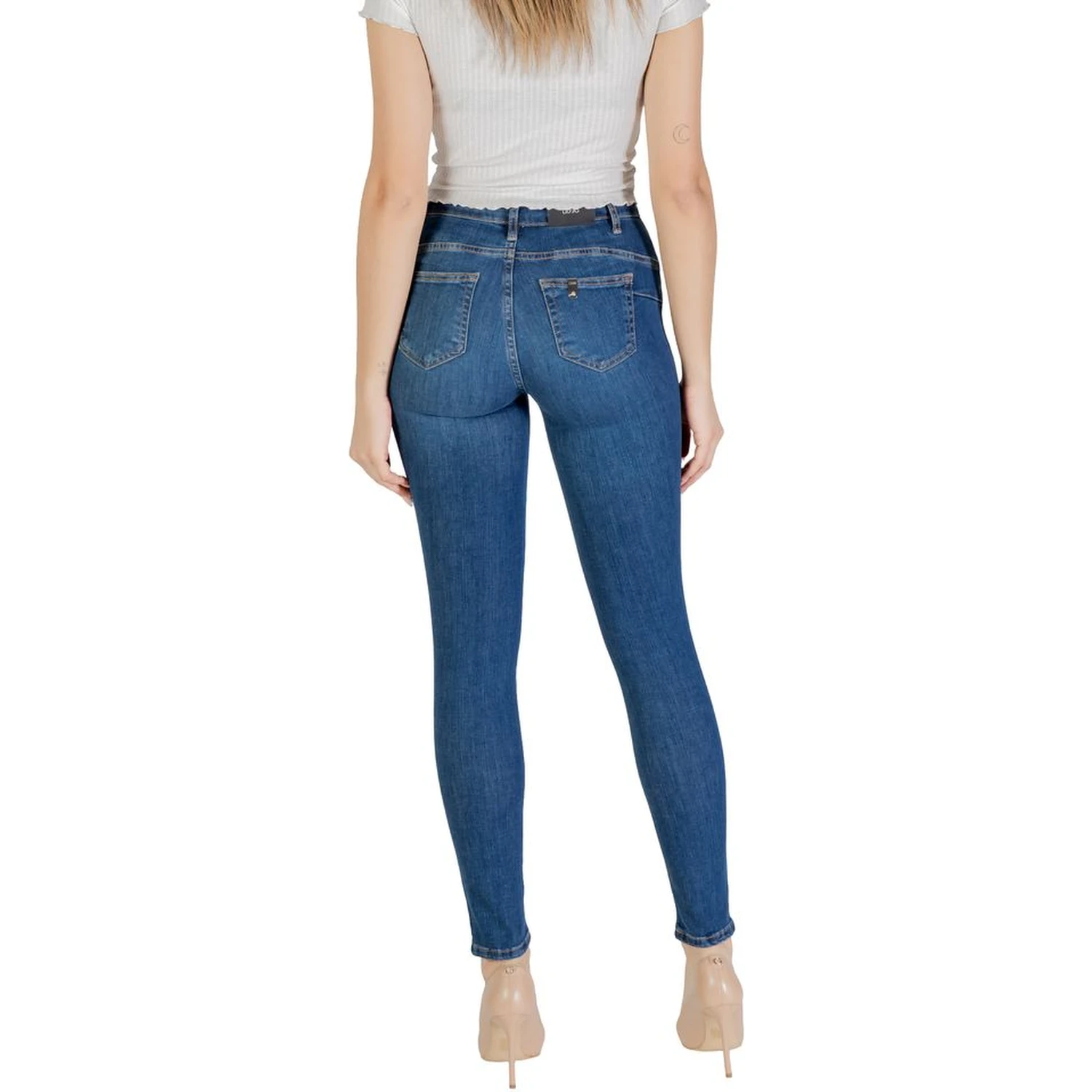 Blue Cotton Skinny Jeans