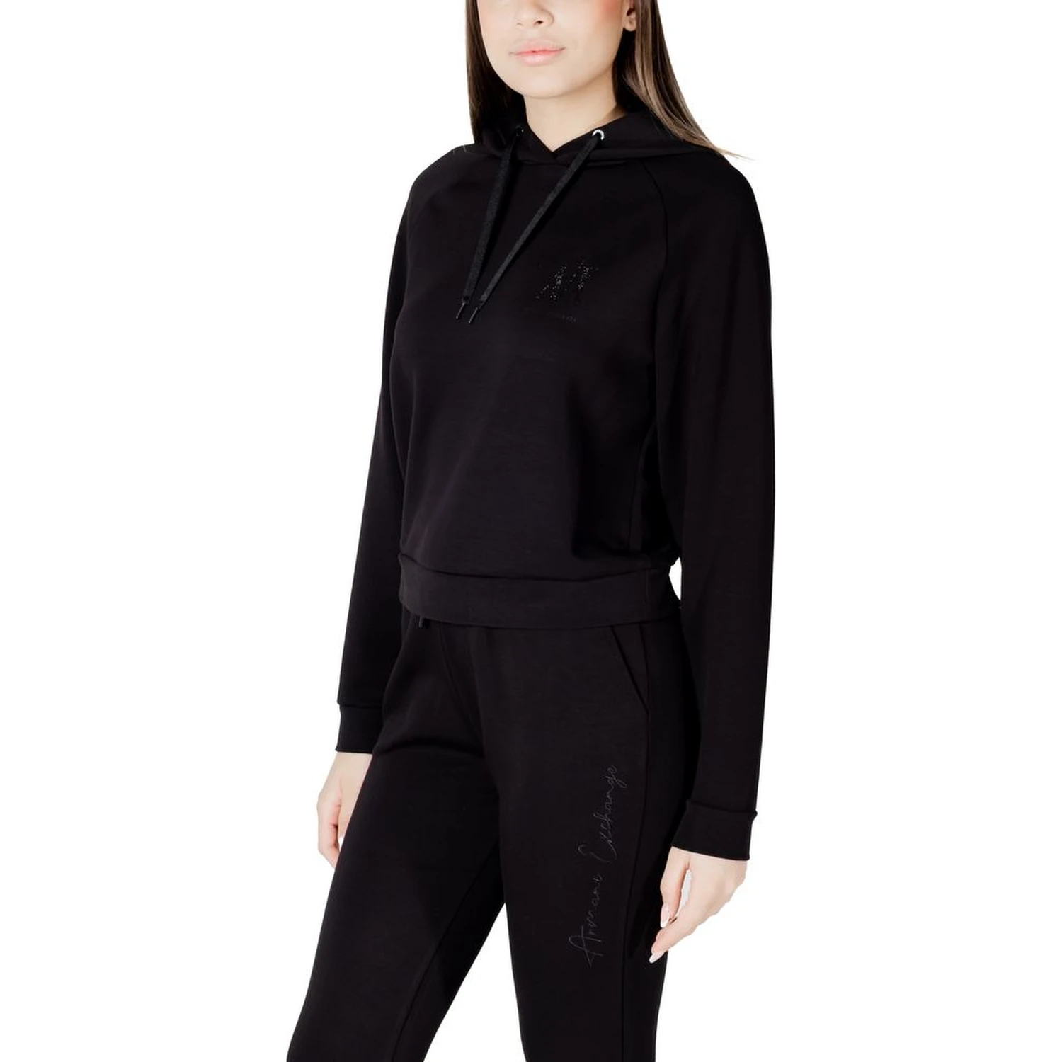 Black Viscose Hoodie