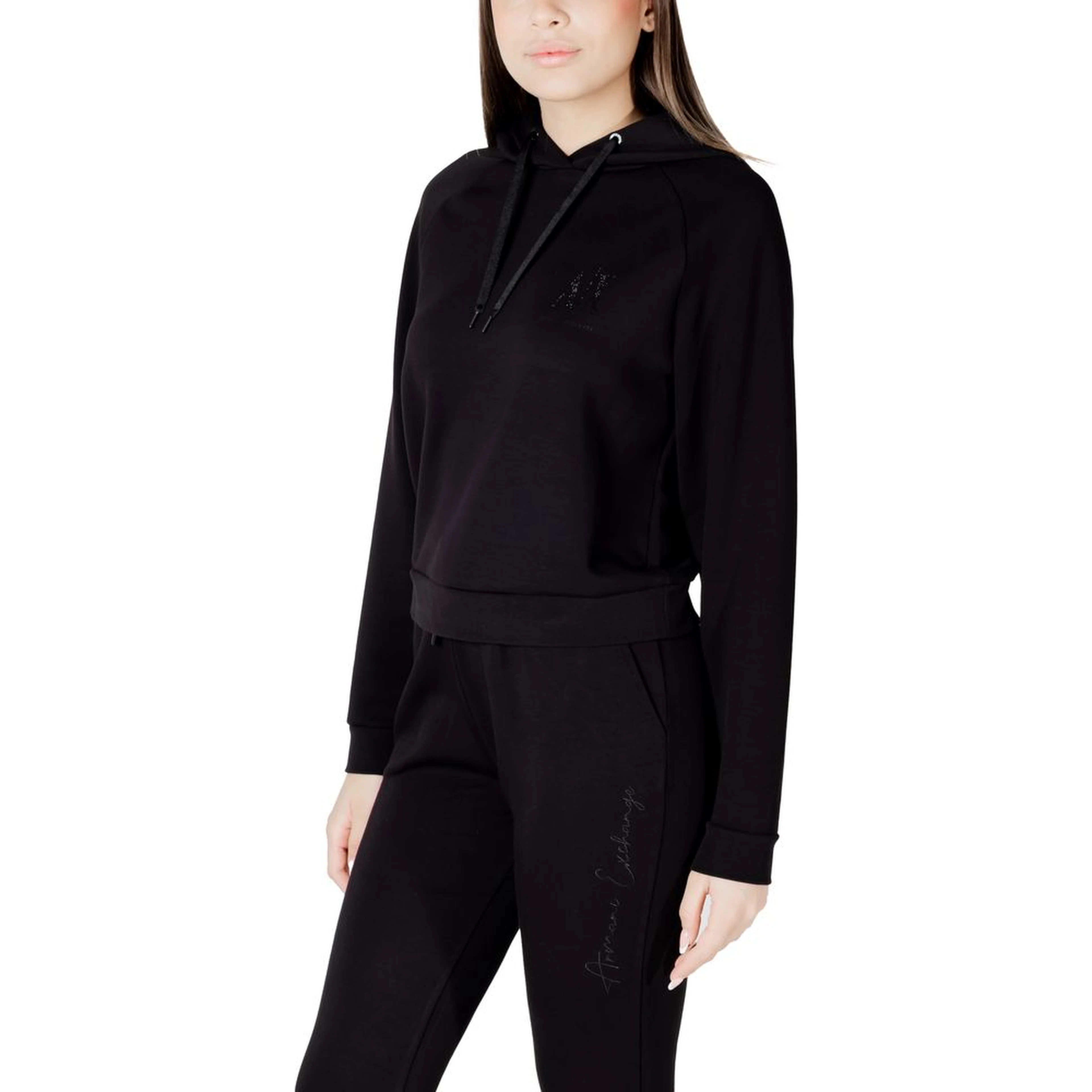 Black Viscose Hoodie
