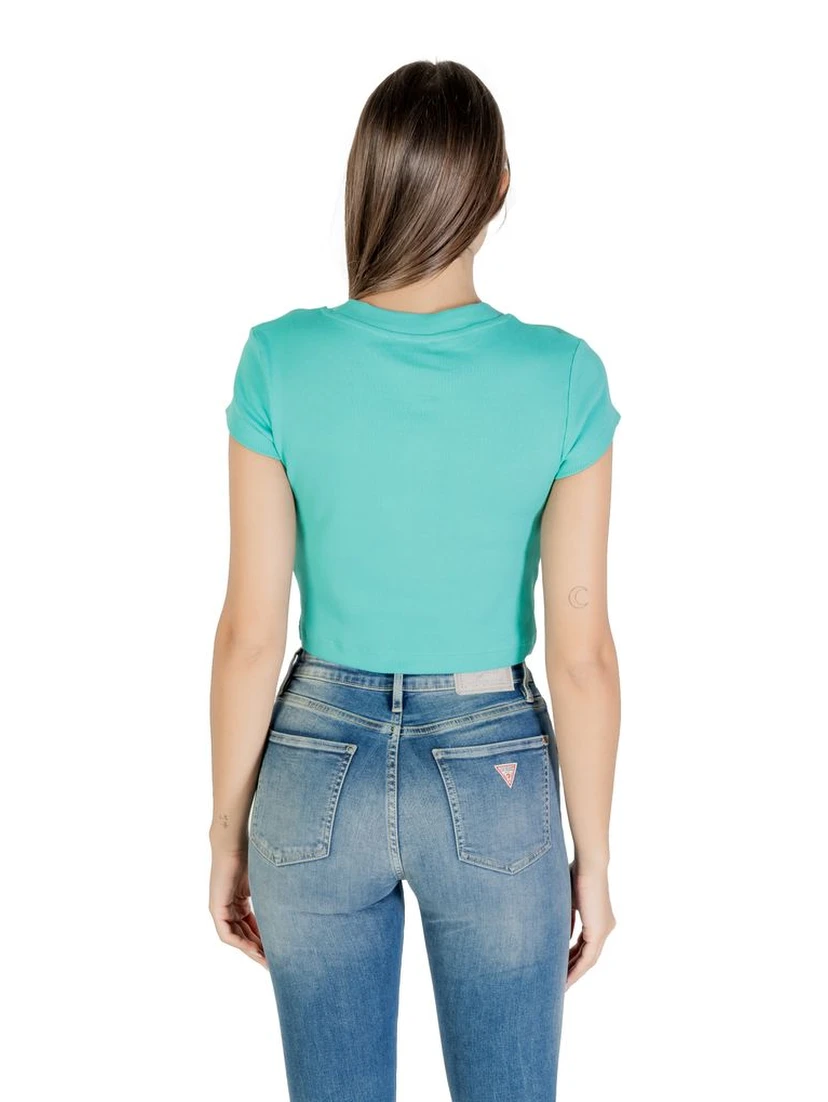 Turquoise Cotton T-Shirt