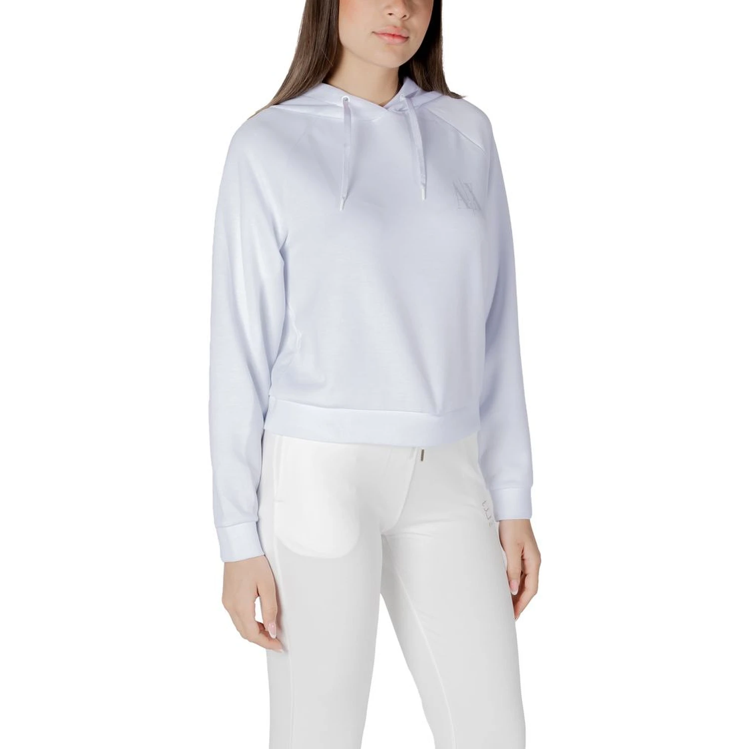 White Viscose Hoodie