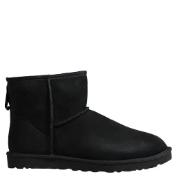 Black Suede Leather Ankle Boots