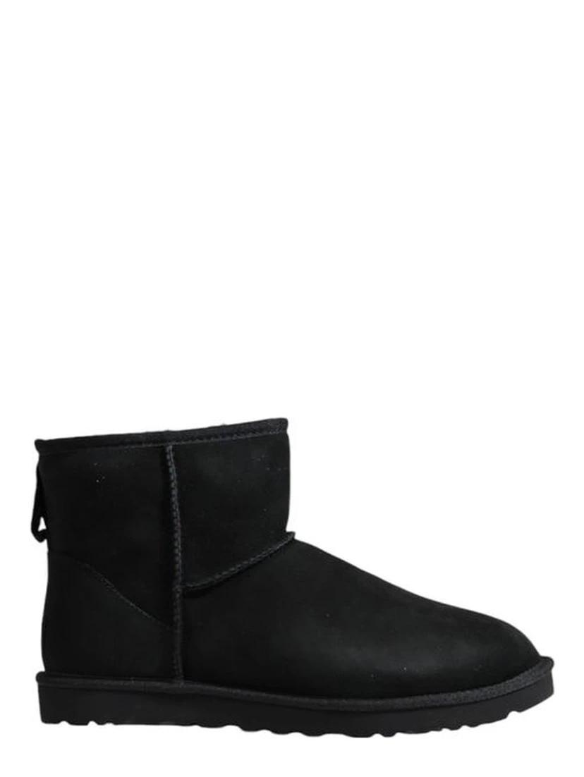 Black Suede Leather Ankle Boots