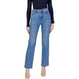 Light Blue Cotton Mom Jeans