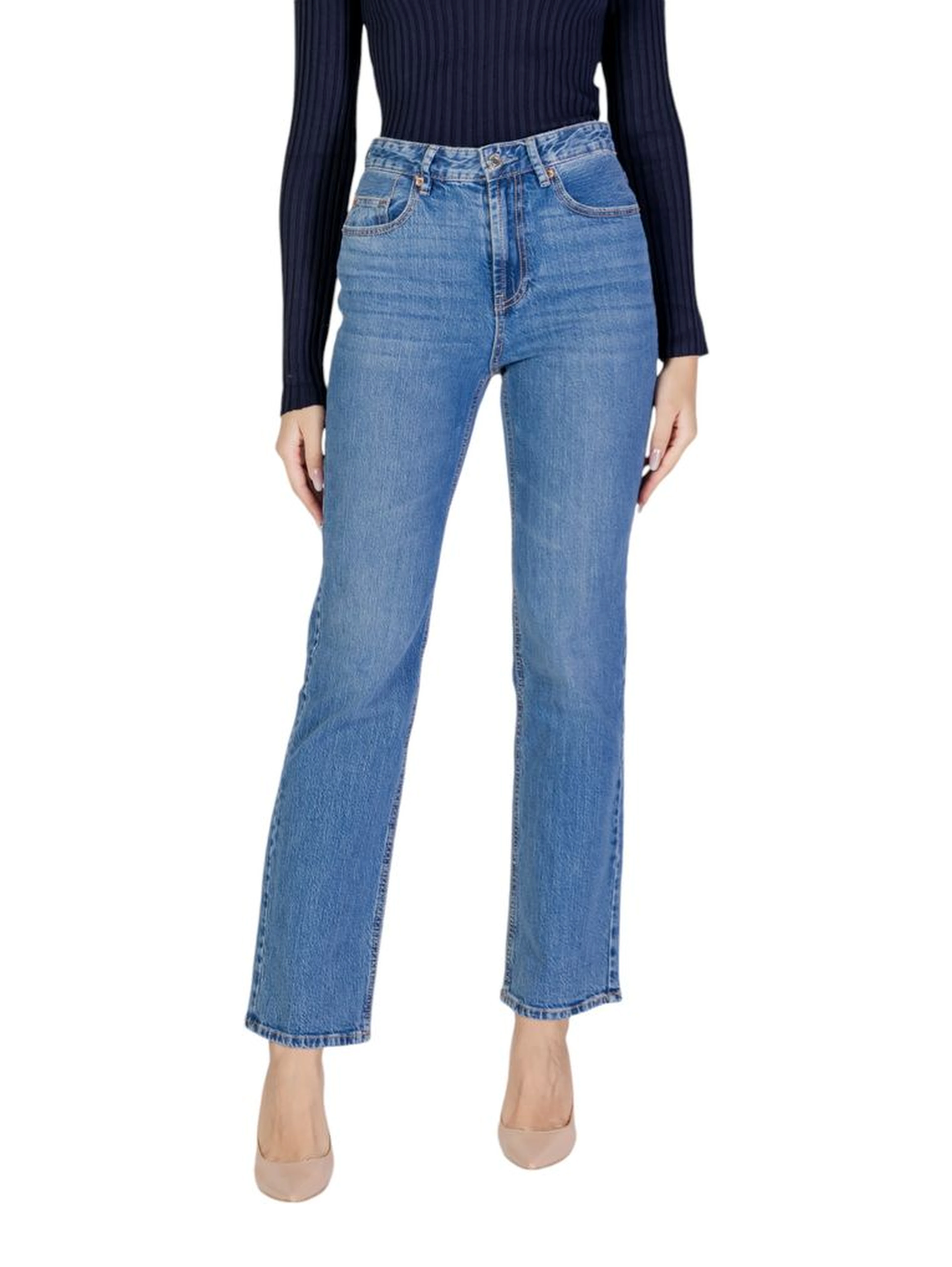 Light Blue Cotton Mom Jeans