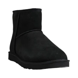 Black Suede Leather Ankle Boots