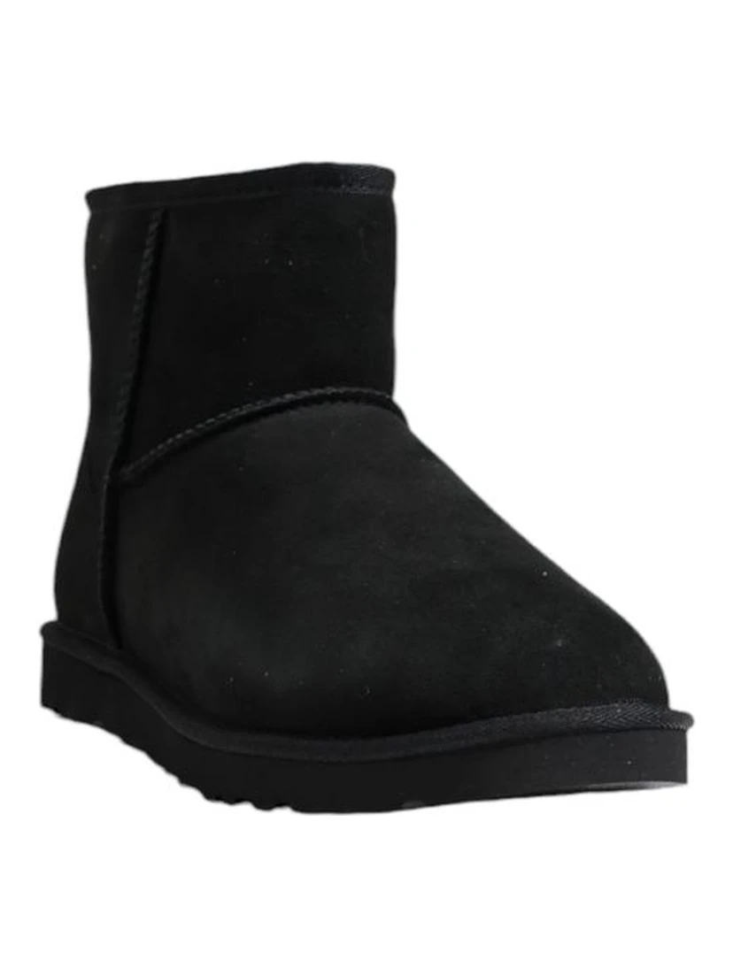 Black Suede Leather Ankle Boots