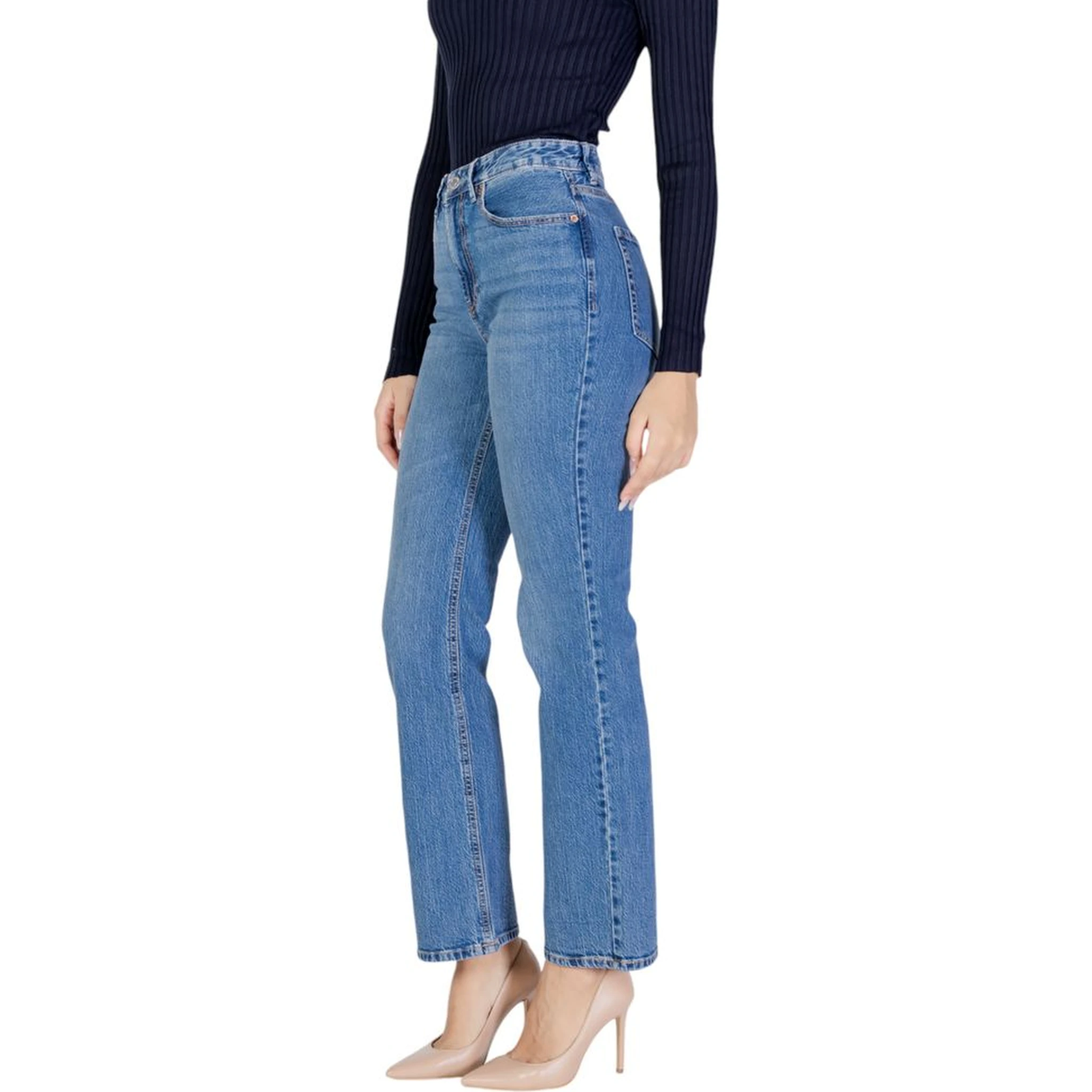 Light Blue Cotton Mom Jeans