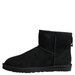 Black Suede Leather Ankle Boots