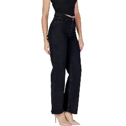 Black Cotton Mom Jeans