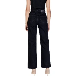 Black Cotton Mom Jeans