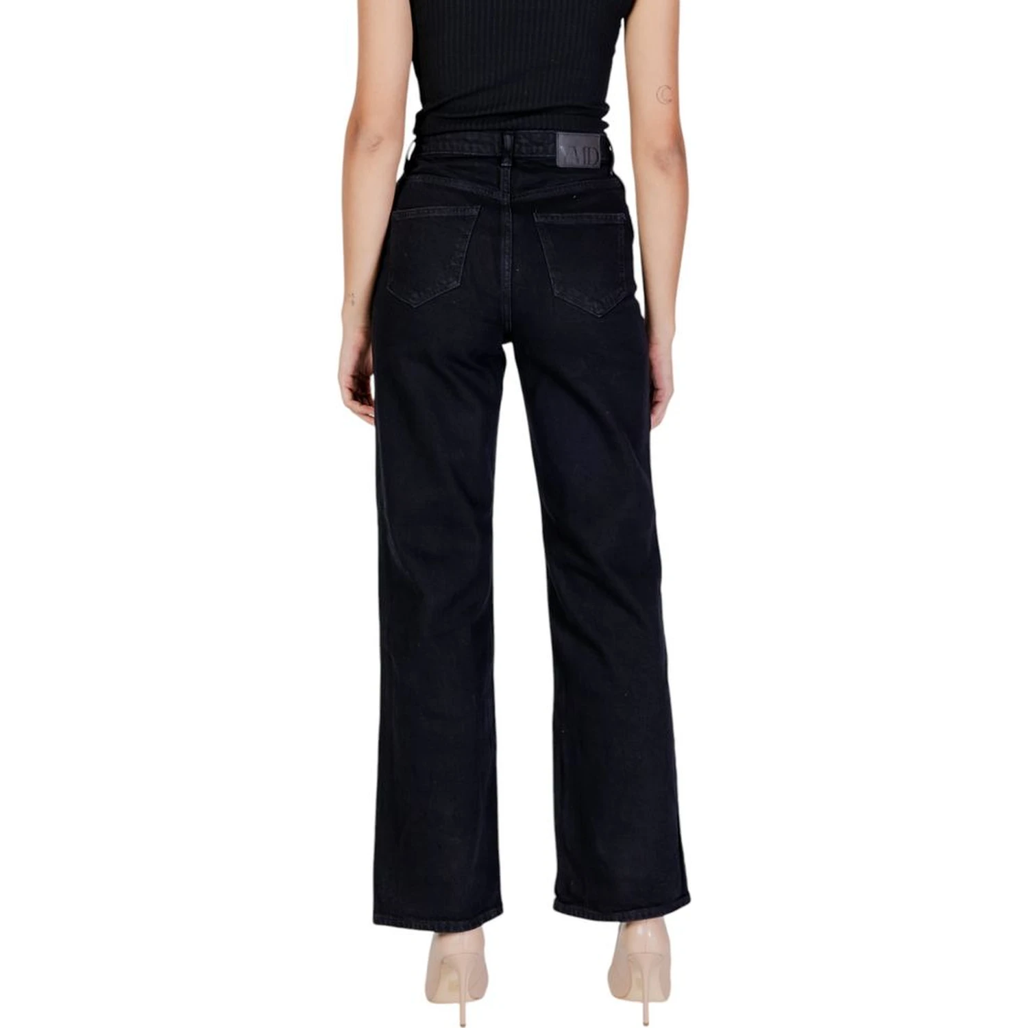 Black Cotton Mom Jeans